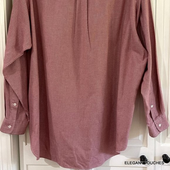 Ralph Lauren Red Button Down Shirt XL Long Sleeve Green Label Gold Crest Logo - Picture 9 of 9